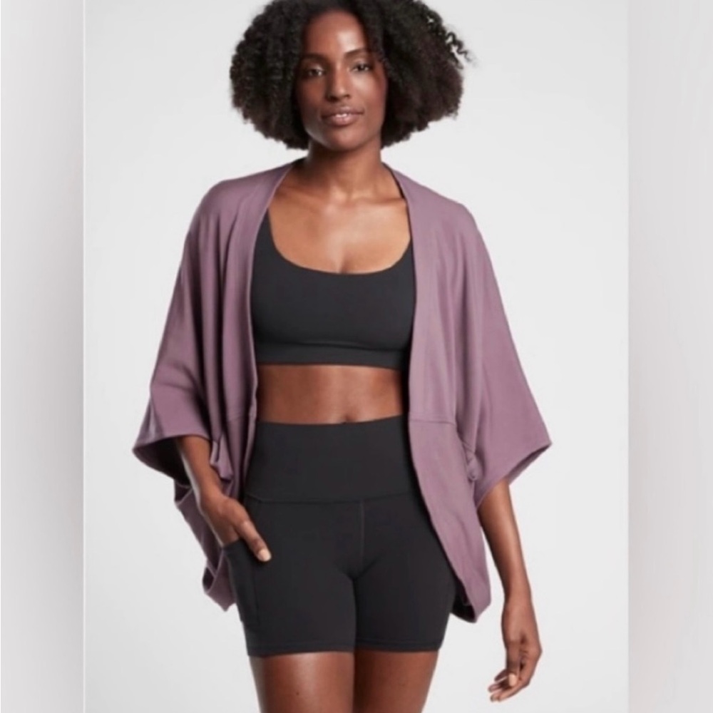 Athleta Mauve Open-Front Draped Cardigan - NWT